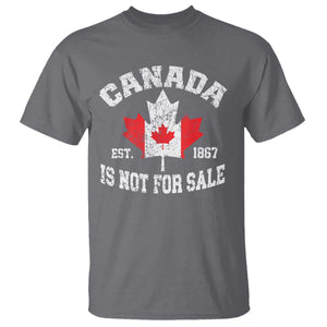 Canada is Not For Sale T Shirt Proudly Canadian Independence Flag EST. 1867 TS10 Charcoal Print Your Wear