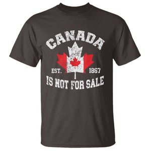 Canada is Not For Sale T Shirt Proudly Canadian Independence Flag EST. 1867 TS10 Dark Chocolate Print Your Wear