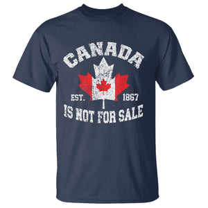 Canada is Not For Sale T Shirt Proudly Canadian Independence Flag EST. 1867 TS10 Navy Print Your Wear
