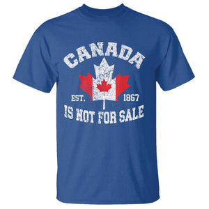 Canada is Not For Sale T Shirt Proudly Canadian Independence Flag EST. 1867 TS10 Royal Blue Print Your Wear