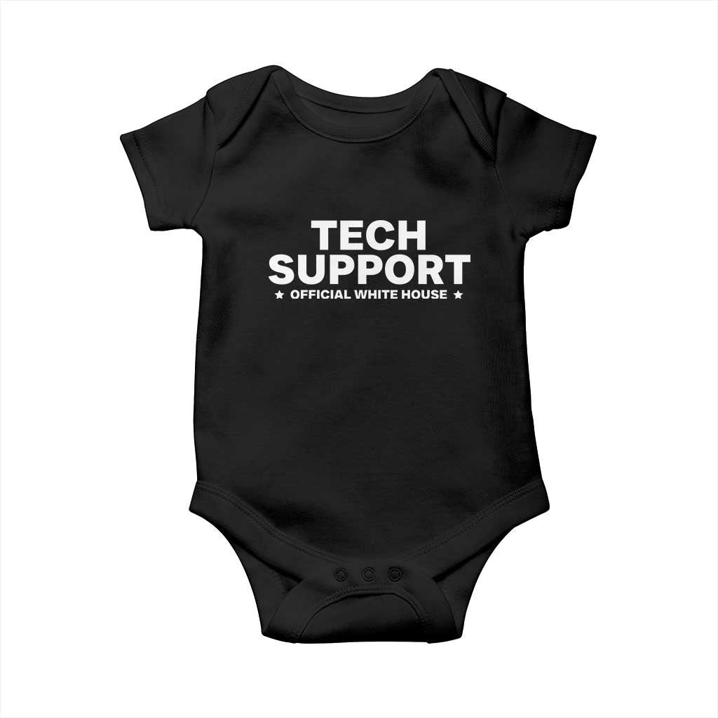 Tech Support Baby Onesie Elon Musk's Doge Official White House TS10 Black Print Your Wear