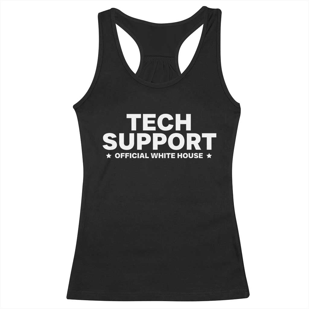 Tech Support Racerback Tank Top Elon Musk's Doge Official White House TS10 Black Print Your Wear