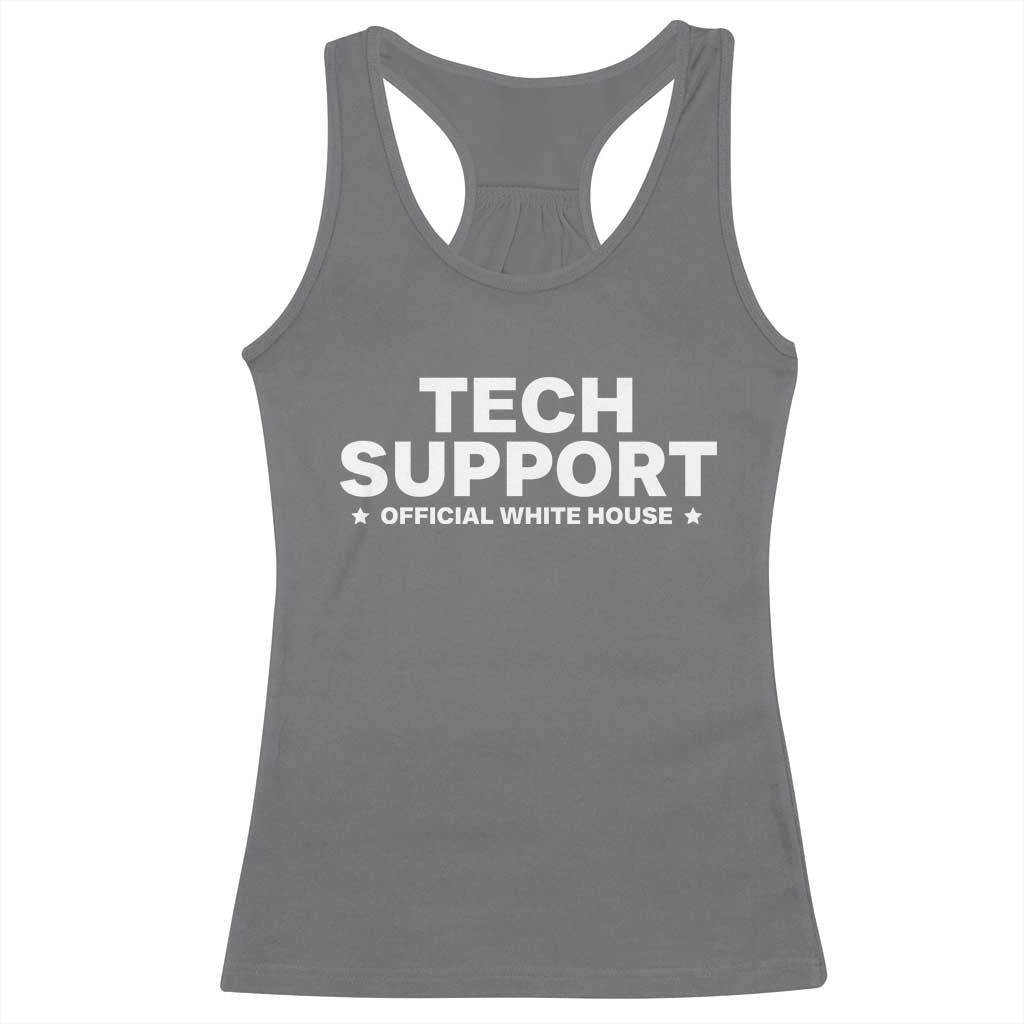 Tech Support Racerback Tank Top Elon Musk's Doge Official White House TS10 Charcoal Print Your Wear