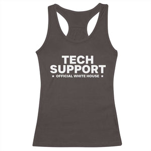 Tech Support Racerback Tank Top Elon Musk's Doge Official White House TS10 Dark Chocolate Print Your Wear