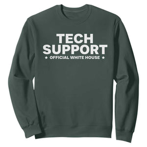 Tech Support Sweatshirt Elon Musk's Doge Official White House TS10 Dark Forest Green Print Your Wear