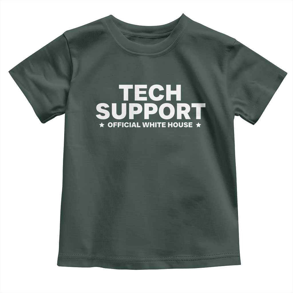 Tech Support Toddler T Shirt Elon Musk's Doge Official White House TS10 Dark Forest Green Print Your Wear