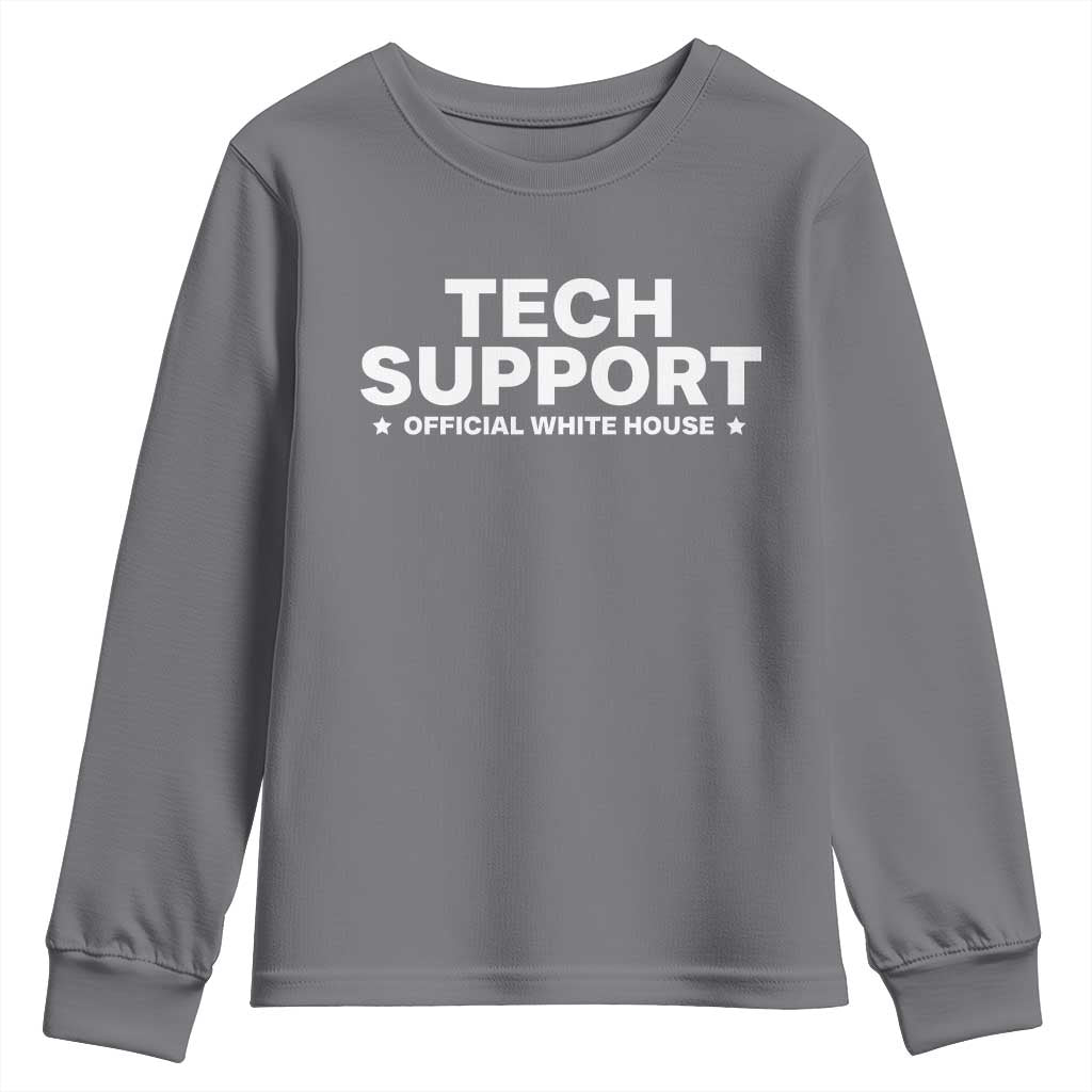 Tech Support Youth Sweatshirt Elon Musk's Doge Official White House TS10 Charcoal Print Your Wear