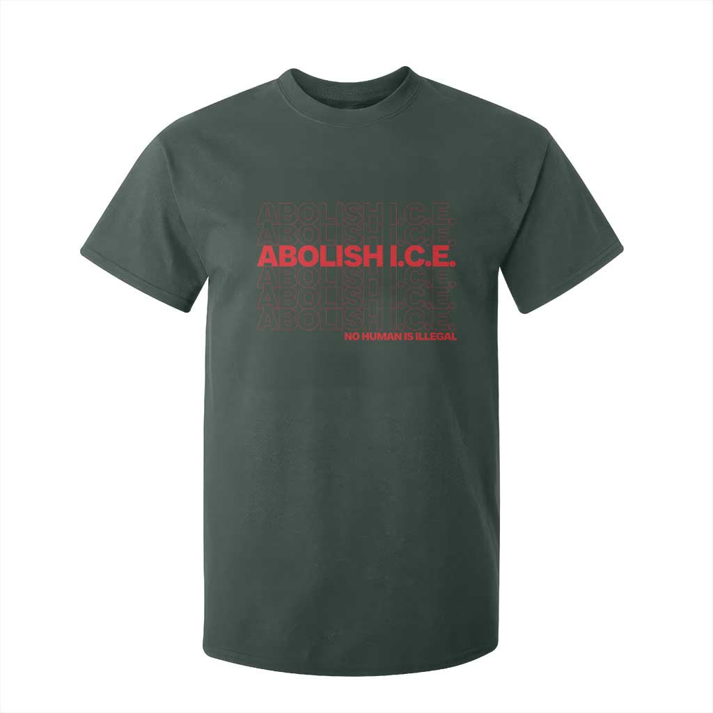 Abolish Ice No Human Is Illegal T Shirt For Kid Social Justice TS10 Dark Forest Green Print Your Wear
