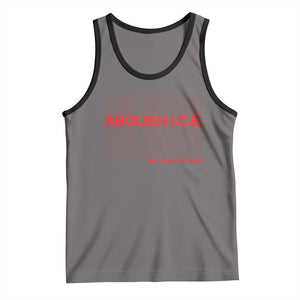 Abolish Ice No Human Is Illegal Tank Top Social Justice TS10 Deep Heather Black Print Your Wear