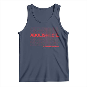 Abolish Ice No Human Is Illegal Tank Top Social Justice TS10 Navy Print Your Wear