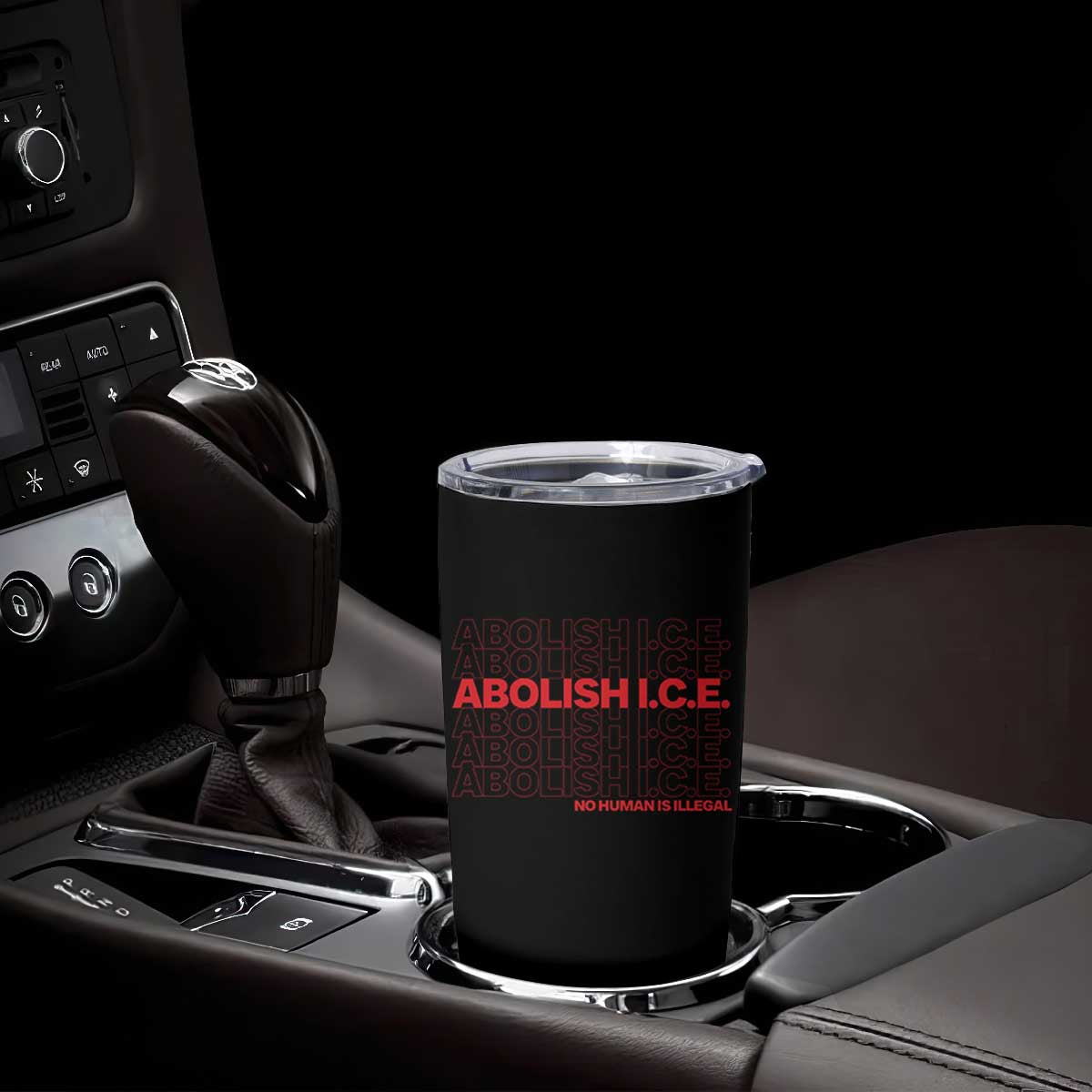 Abolish Ice No Human Is Illegal Tumbler Cup Social Justice TS10 Print Your Wear