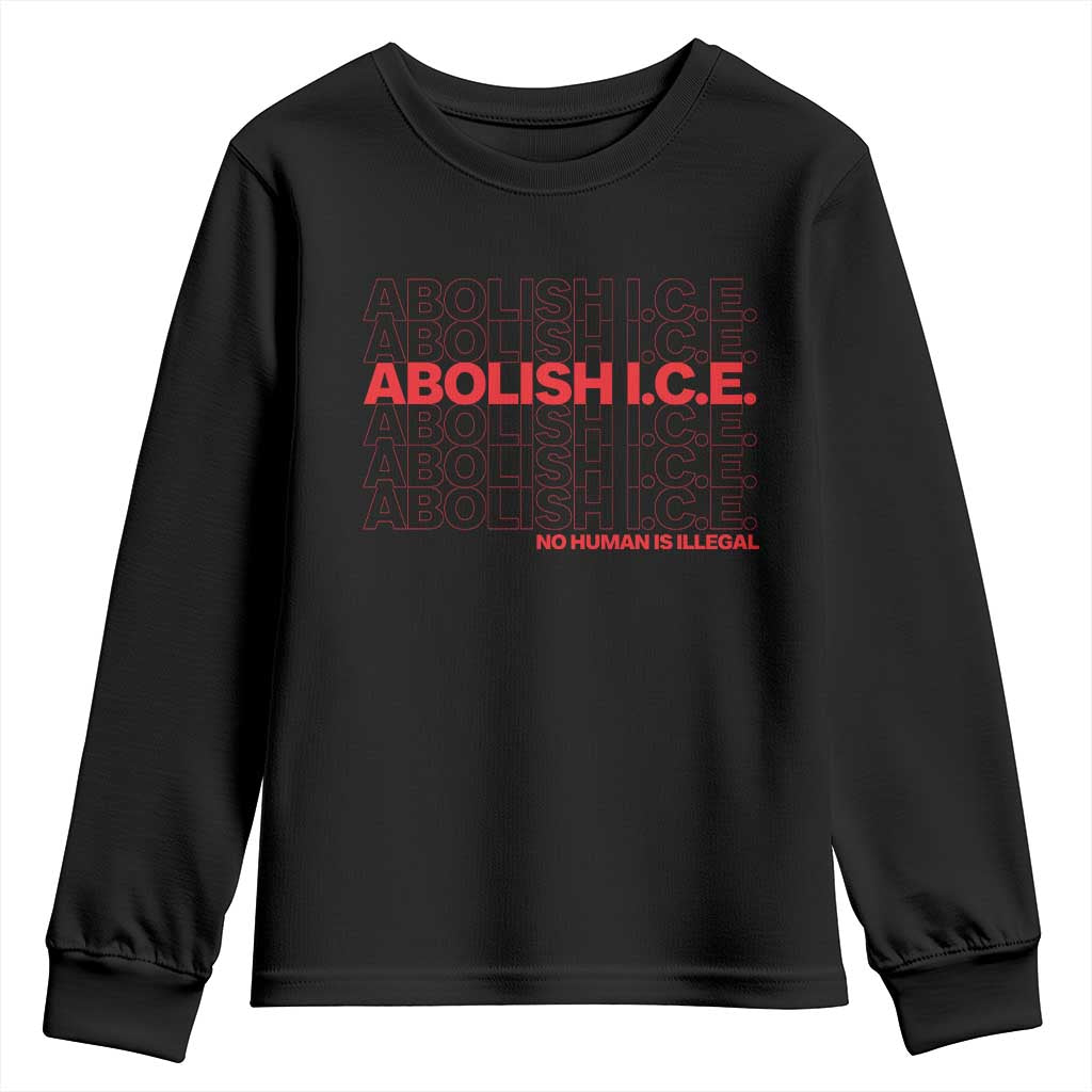 Abolish Ice No Human Is Illegal Youth Sweatshirt Social Justice TS10 Black Print Your Wear