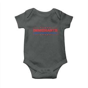 Immigrants Make America Great Baby Onesie TS10 Dark Heather Print Your Wear