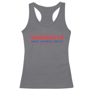 Immigrants Make America Great Racerback Tank Top TS10 Charcoal Print Your Wear
