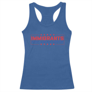 Immigrants Make America Great Racerback Tank Top TS10 Royal Blue Print Your Wear