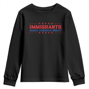 Immigrants Make America Great Youth Sweatshirt TS10 Black Print Your Wear