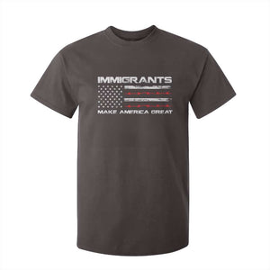 Immigrants Make America Great T Shirt For Kid American Flag TS10 Dark Chocolate Print Your Wear
