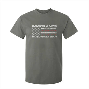 Immigrants Make America Great T Shirt For Kid American Flag TS10 Military Green Print Your Wear
