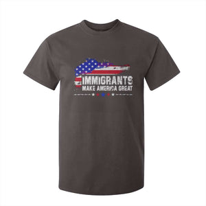 Immigrants Make America Great T Shirt For Kid American Flag Pro Immigration TS10 Dark Chocolate Print Your Wear