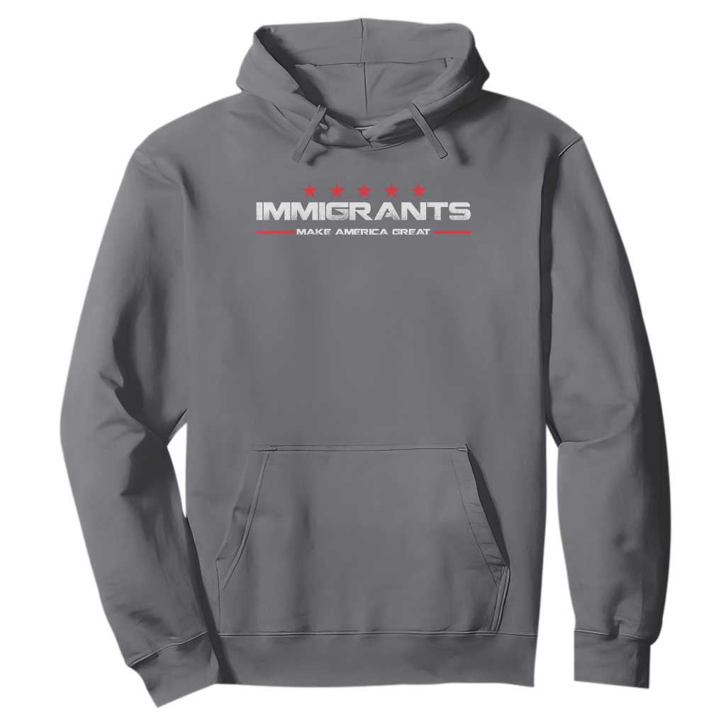 Immigrants Make America Great Hoodie Pro Immigrant Resist Racist TS10 Charcoal Print Your Wear