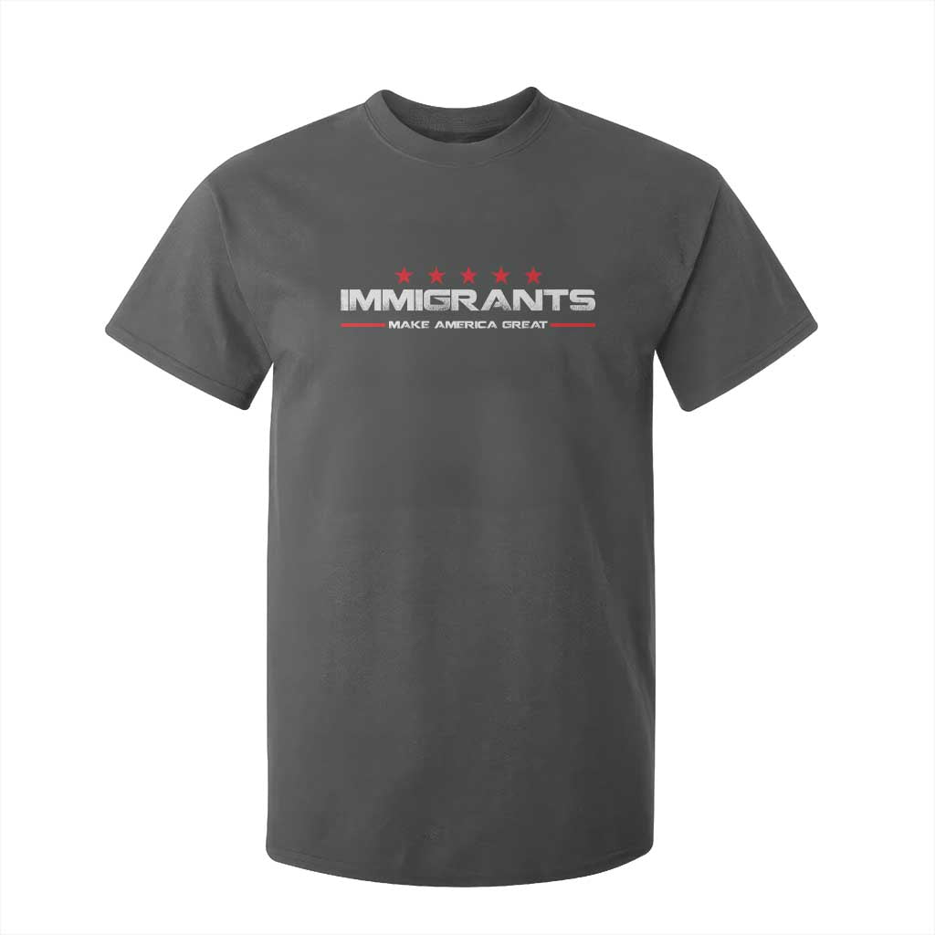 Immigrants Make America Great T Shirt For Kid Pro Immigrant Resist Racist TS10 Dark Heather Print Your Wear