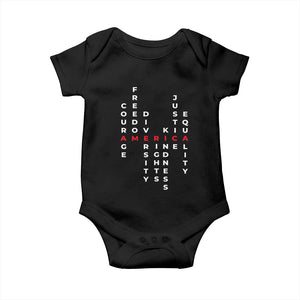 Equal Rights Baby Onesie Courage Freedom Diversity Rights Kindness Justice Equality TS10 Black Print Your Wear