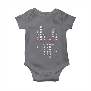 Equal Rights Baby Onesie Courage Freedom Diversity Rights Kindness Justice Equality TS10 Charcoal Print Your Wear