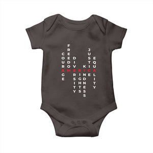 Equal Rights Baby Onesie Courage Freedom Diversity Rights Kindness Justice Equality TS10 Dark Chocolate Print Your Wear