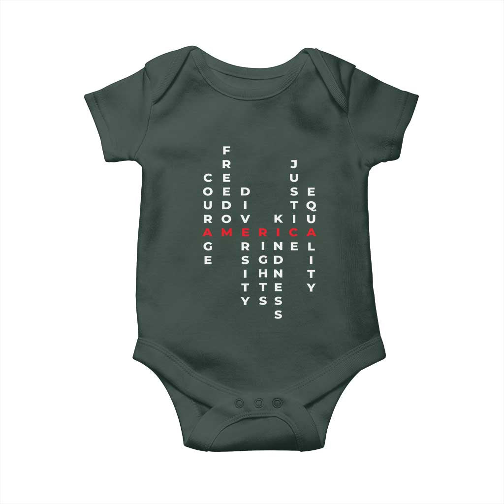 Equal Rights Baby Onesie Courage Freedom Diversity Rights Kindness Justice Equality TS10 Print Your Wear