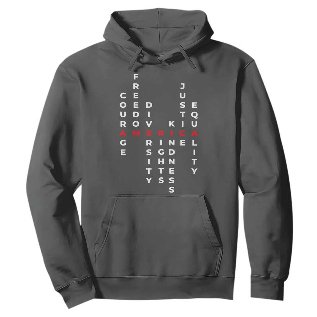 Equal Rights Hoodie Courage Freedom Diversity Rights Kindness Justice Equality TS10 Dark Heather Print Your Wear