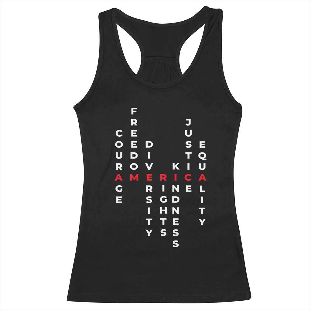 Equal Rights Racerback Tank Top Courage Freedom Diversity Rights Kindness Justice Equality TS10 Black Print Your Wear