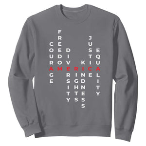 Equal Rights Sweatshirt Courage Freedom Diversity Rights Kindness Justice Equality TS10 Charcoal Print Your Wear