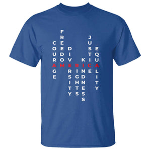 Equal Rights T Shirt Courage Freedom Diversity Rights Kindness Justice Equality TS10 Royal Blue Print Your Wear