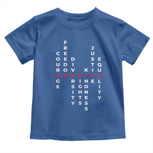 Equal Rights Toddler T Shirt Courage Freedom Diversity Rights Kindness Justice Equality TS10 Royal Blue Print Your Wear