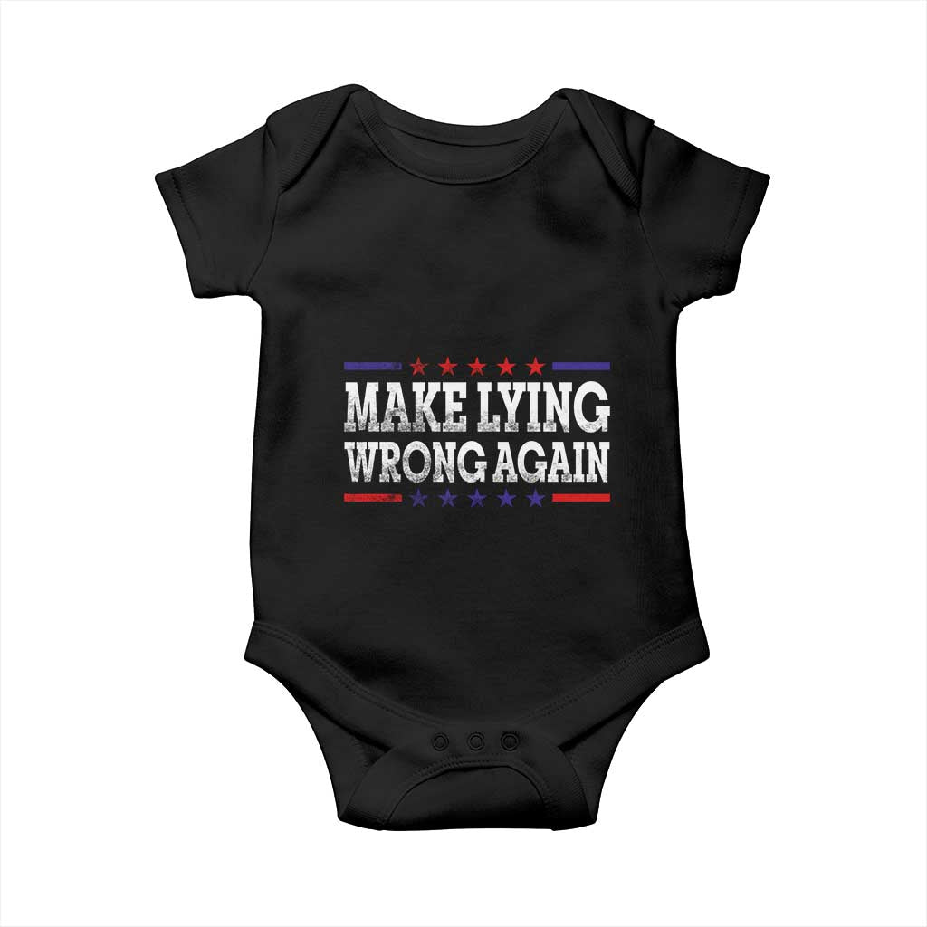 Make Lying Wrong Again Baby Onesie Resist Racism TS10 Black Print Your Wear
