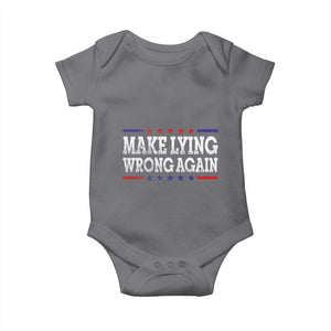 Make Lying Wrong Again Baby Onesie Resist Racism TS10 Charcoal Print Your Wear