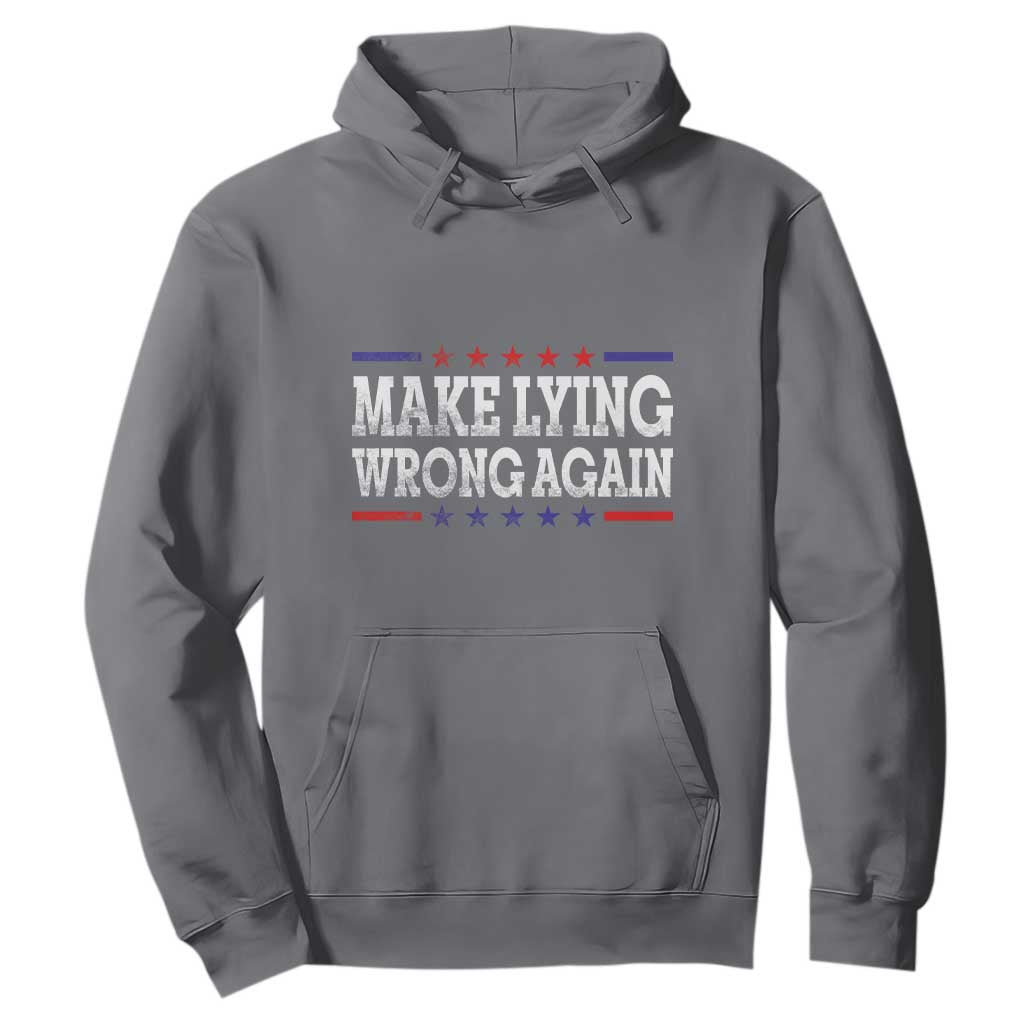 Make Lying Wrong Again Hoodie Resist Racism TS10 Charcoal Print Your Wear