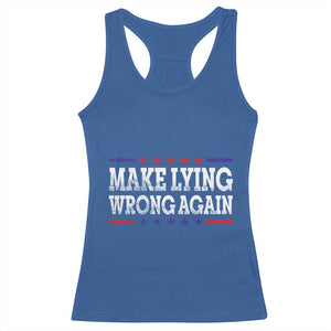 Make Lying Wrong Again Racerback Tank Top Resist Racism TS10 Royal Blue Print Your Wear