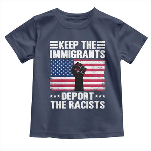 Resist Racism Toddler T Shirt Keep The Immigrants Deport The Racists TS10 Navy Print Your Wear