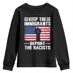 Resist Racism Youth Sweatshirt Keep The Immigrants Deport The Racists TS10 Black Print Your Wear