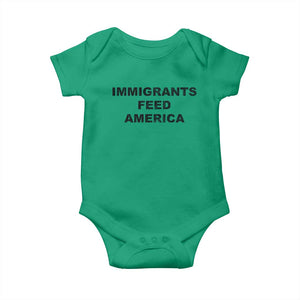 Immigrants Feed America Baby Onesie TS10 Irish Green Print Your Wear
