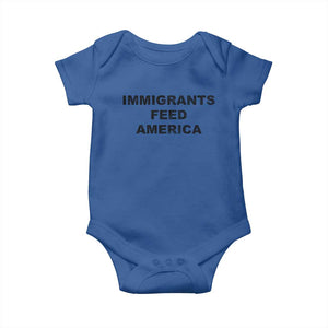 Immigrants Feed America Baby Onesie TS10 Royal Blue Print Your Wear