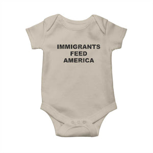 Immigrants Feed America Baby Onesie TS10 Sand Print Your Wear