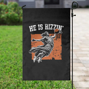 He is Rizzin Garden Flag Funny Jesus Playing Basketball Vintage Faith TS10 Print Your Wear