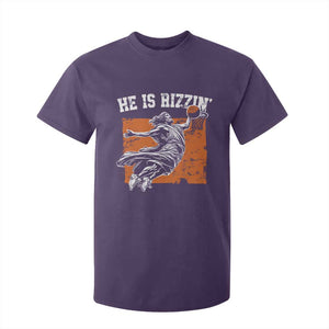 He is Rizzin T Shirt For Kid Funny Jesus Playing Basketball Vintage Faith TS10 Purple Print Your Wear