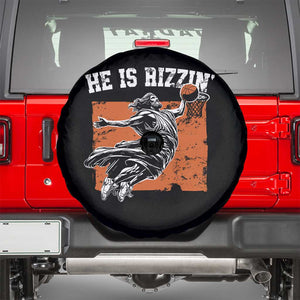 He is Rizzin Spare Tire Cover Funny Jesus Playing Basketball Vintage Faith TS10 Black Print Your Wear
