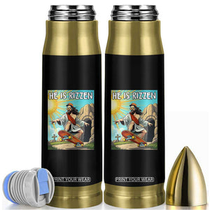 He is Rizzen Bullet Tumbler Funny Jesus Skateboarding Christian Meme TS10 Black Print Your Wear