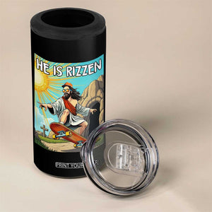 He is Rizzen 4 in 1 Can Cooler Tumbler Funny Jesus Skateboarding Christian Meme TS10 Print Your Wear