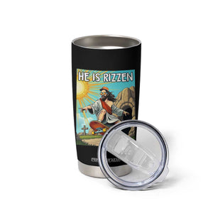 He is Rizzen Tumbler Cup Funny Jesus Skateboarding Christian Meme TS10 Print Your Wear