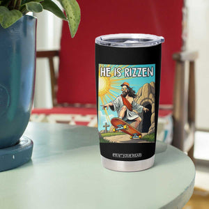 He is Rizzen Tumbler Cup Funny Jesus Skateboarding Christian Meme TS10 Print Your Wear